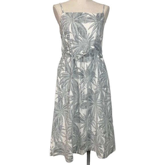 Marine Layer LILY Dress in Linen & Cotton and Palm Print sz XL - Picture 3 of 16